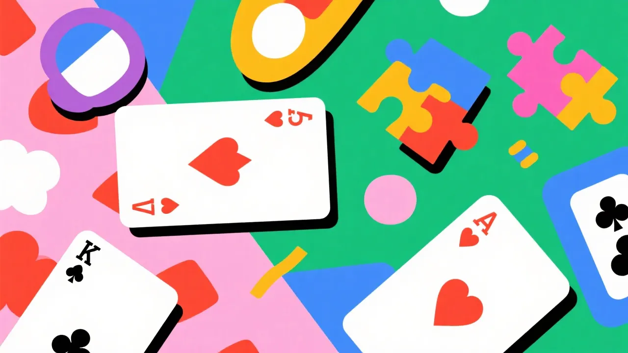 休闲娱乐与棋牌对战插画